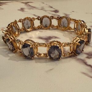 Iolite gold Bracelet